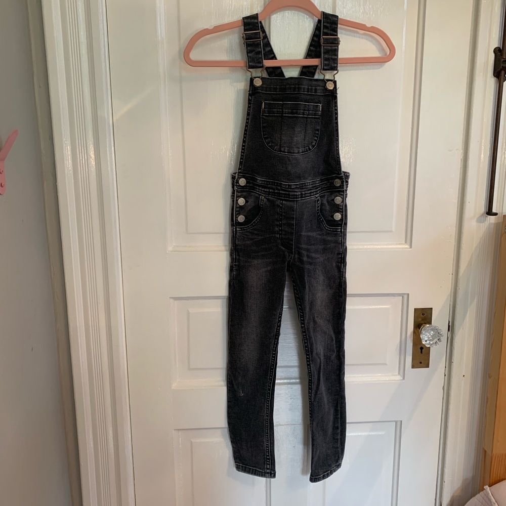 Mini Boden Gray Denim Overalls